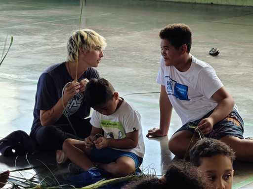 2022 Tahiti Taravao HXP - Day 15 (Epic Morning Devotional, Volunteering at Youth Center, Working at Community Garden on Mountain, Solis, Tiana Sees Her New House, Vaihiria Ward Activity: Coconut Milk, Learning Drums & Tahitian Dances, Making Flower Crowns