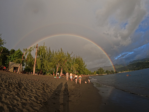 2022 Tahiti Taravao HXP - Day 16 (Baptisms at the Papeete Tahiti Temple, Bryan's Temple Story, Shopping @ the Papeete Market, Raisin Fanta, Pointe Vnus (Point Venus) Black Sand Beach & Lighthouse, Rainbows, Sandcastles, Downpour, Epic Sunset, All-Nighter