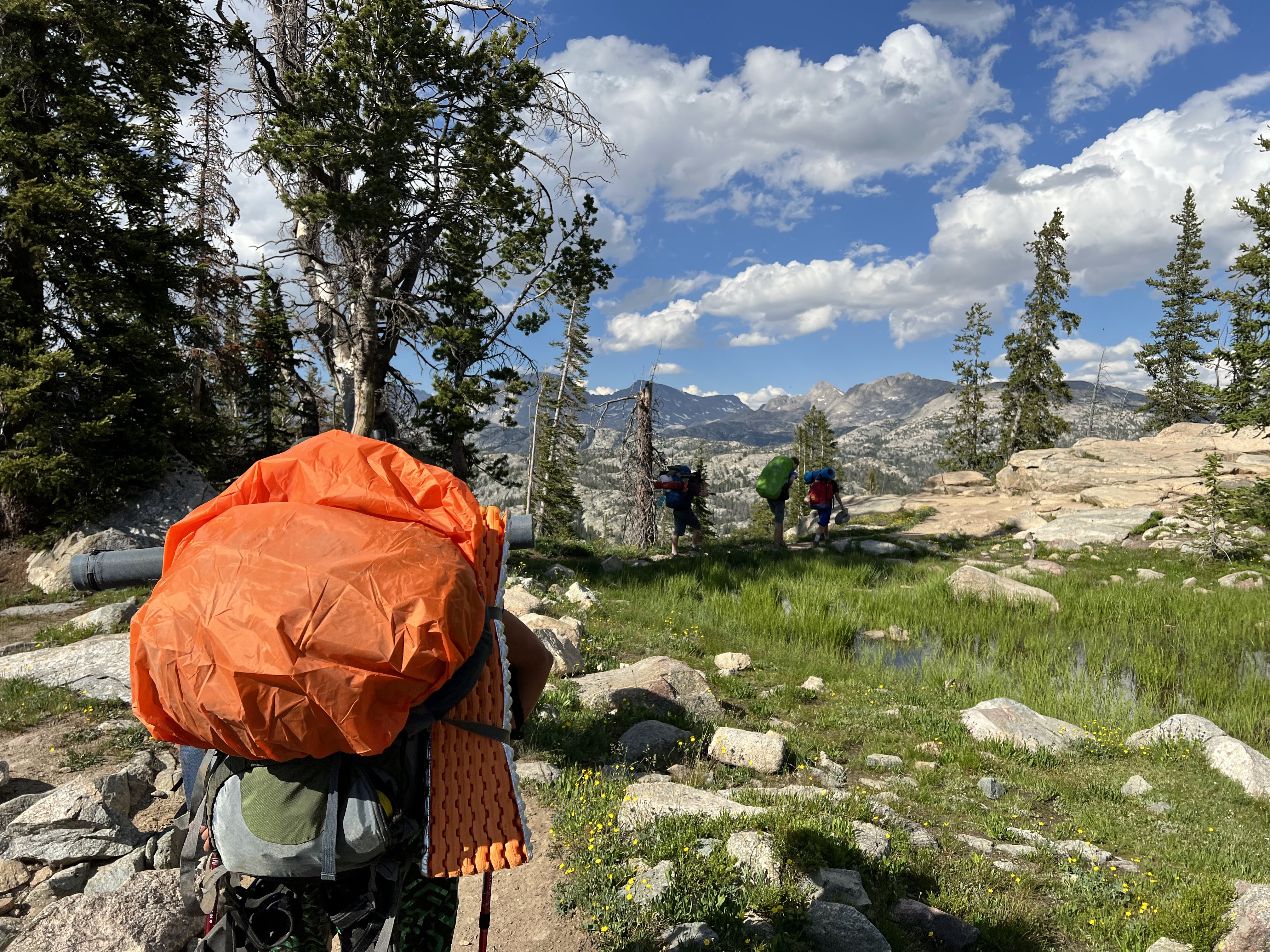 2022 Wind River Trip - Day 1 (4 hours of SpongeBob SquarePants in the car, Backpacking from Pole Creek Trailhead to Sapphire Lake, Getting eaten by swarms of mosquitoes)